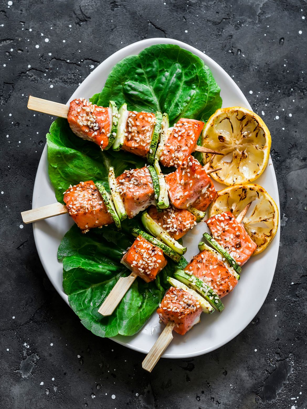 Salmon Skewers with Zucchini Recipe - Rabbitmeal