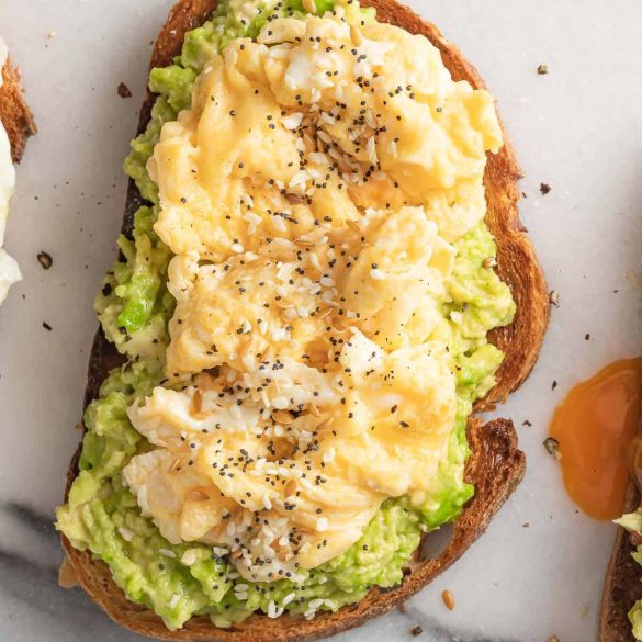 Avocado Toast with Scrambled Eggs Recipe - Rabbitmeal